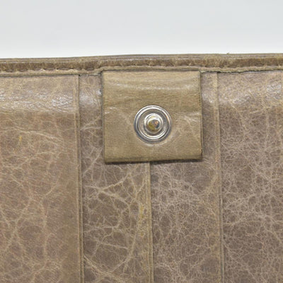 Balenciaga Agneau Classic Hardware Money Wallet Beige Nougatine CONSIGNMENT