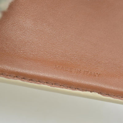 $690 Celine Triomphe Canvas Small Triomphe Wallet White CONSIGNMENT