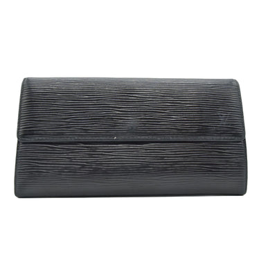 $805 Louis Vuitton Epi Sarah Wallet Black CONSIGNMENT