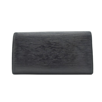$805 Louis Vuitton Epi Sarah Wallet Black CONSIGNMENT