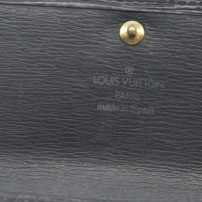 $805 Louis Vuitton Epi Sarah Wallet Black CONSIGNMENT