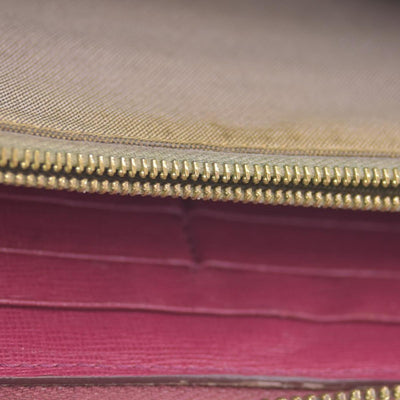 $850 Fendi Amarena Vitello Elite Leather Zippy Wallet CONSIGNMENT