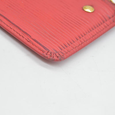 $430 Louis Vuitton Red Epi Leather Pochette Cles Key and Change Holder CONSIGNMENT