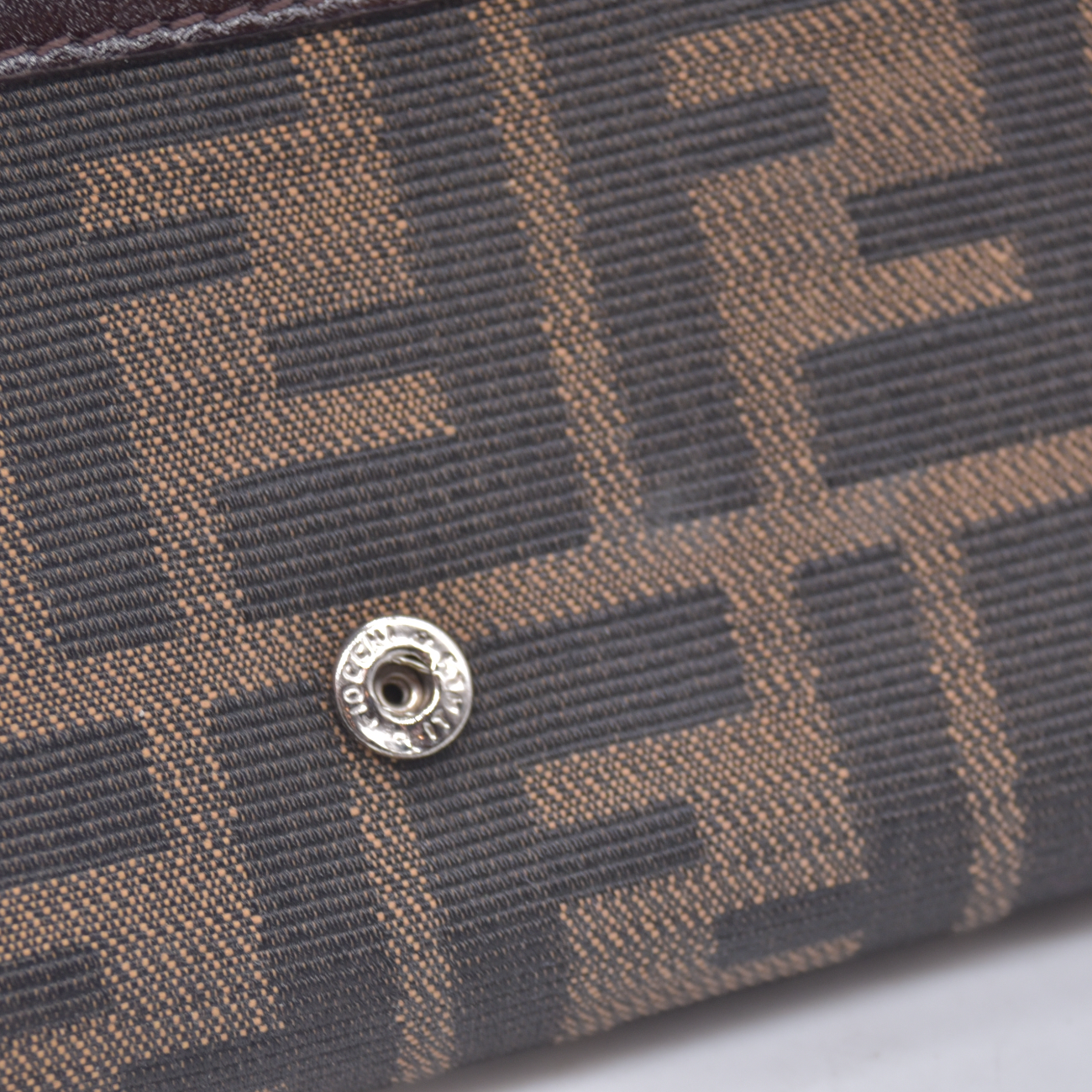 $590 Fendi Zucca Wallet Bifold Compact CONSIGNMENT 10021212