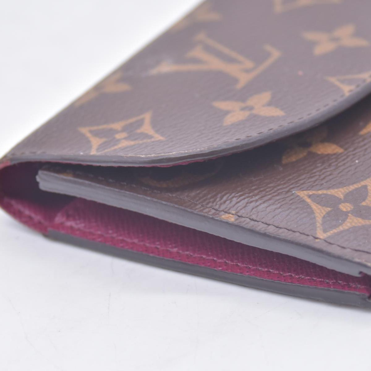 $660 2023 Louis Vuitton Monogram Emilie Wallet Fuchsia VM0213 CONSIGNMENT