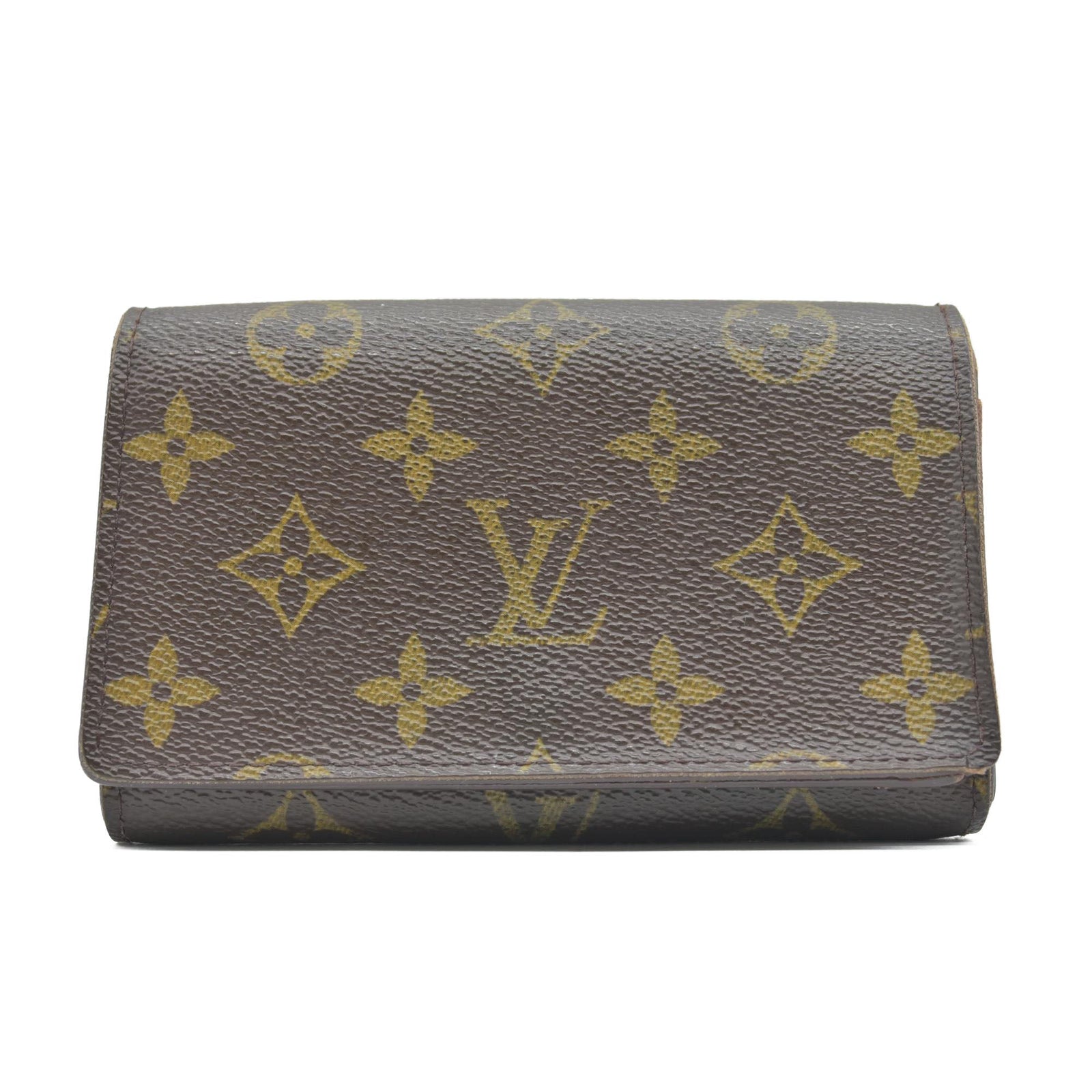 $560 Louis Vuitton Monogram Porte-Monnaie Tresor Wallet CONSIGNMENT CA1015