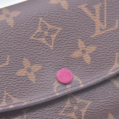 $660 2023 Louis Vuitton Monogram Emilie Wallet Fuchsia VM0213 CONSIGNMENT