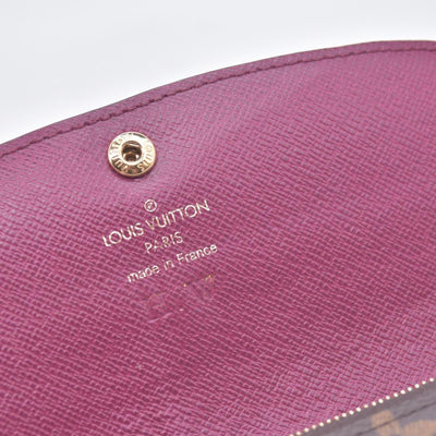 $660 2023 Louis Vuitton Monogram Emilie Wallet Fuchsia VM0213 CONSIGNMENT