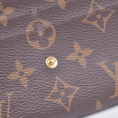 $660 2023 Louis Vuitton Monogram Emilie Wallet Fuchsia VM0213 CONSIGNMENT