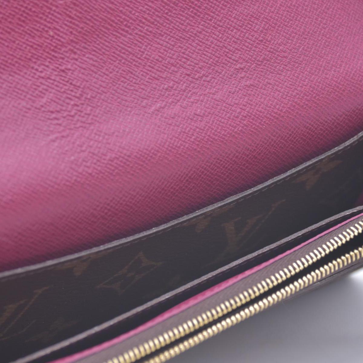 $660 2023 Louis Vuitton Monogram Emilie Wallet Fuchsia VM0213 CONSIGNMENT