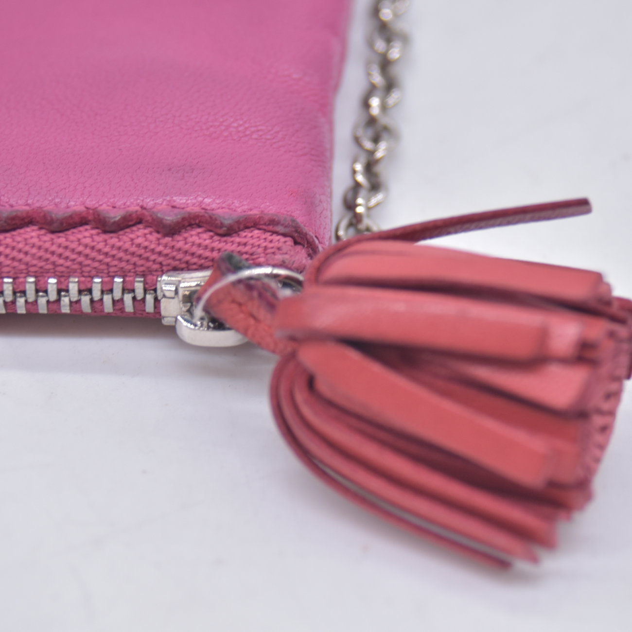 $490 Loewe Key Pouch Fuchsia CONSIGNMENT 10021228