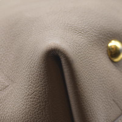 $3400 Louis Vuitton Empreinte Monogram Giant CarryAll MM Tourterelle