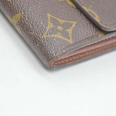 $775 Louis Vuitton Monogram Portefeiulle Sarah Long Bifold Wallet Brown CONSIGNMENT