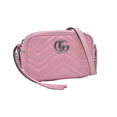 $1800 Gucci Mini Marmont Perfect Pink Camera Bag Crossbody CONSIGNMENT