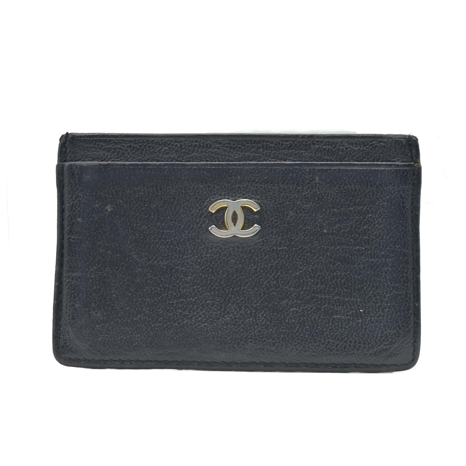 Chanel Goatskin CC Card Holder Black CONSIGNMENT