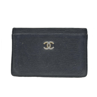 Chanel Goatskin CC Card Holder Black CONSIGNMENT