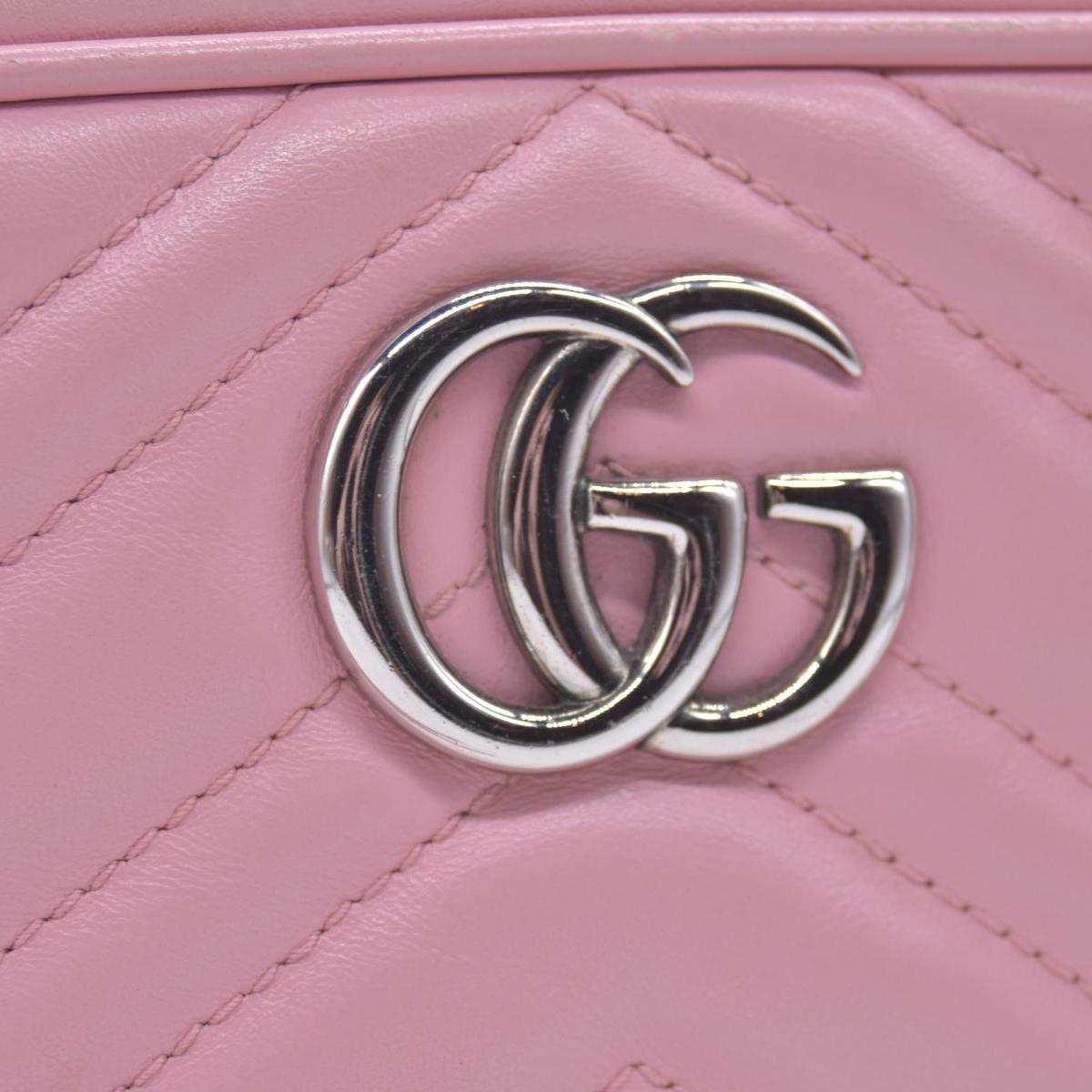 $1800 Gucci Mini Marmont Perfect Pink Camera Bag Crossbody CONSIGNMENT