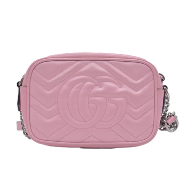 $1800 Gucci Mini Marmont Perfect Pink Camera Bag Crossbody CONSIGNMENT