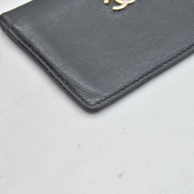 Chanel Goatskin CC Card Holder Black CONSIGNMENT