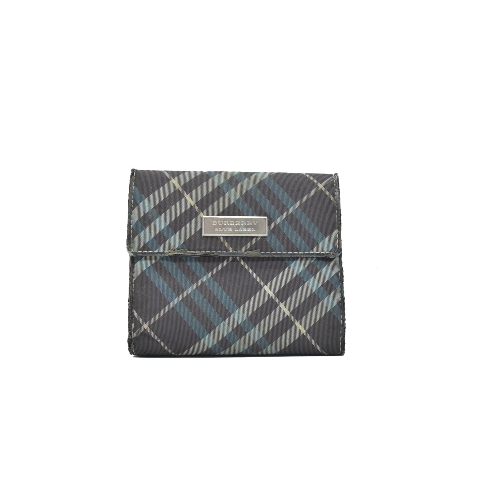 Burberry Blue Label Canvas Printed Wallet CONSIGNMENT