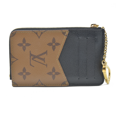 $700 Louis Vuitton  Reverse Monogram Recto Verso Card Holder Brown RFID