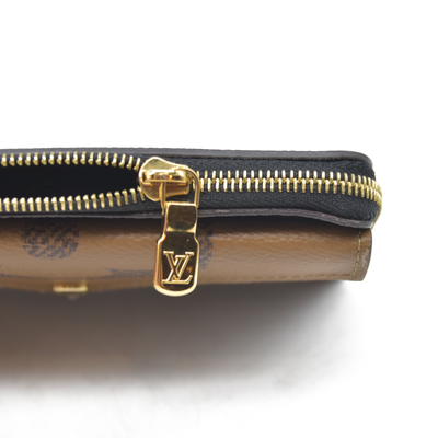 $700 Louis Vuitton  Reverse Monogram Recto Verso Card Holder Brown RFID