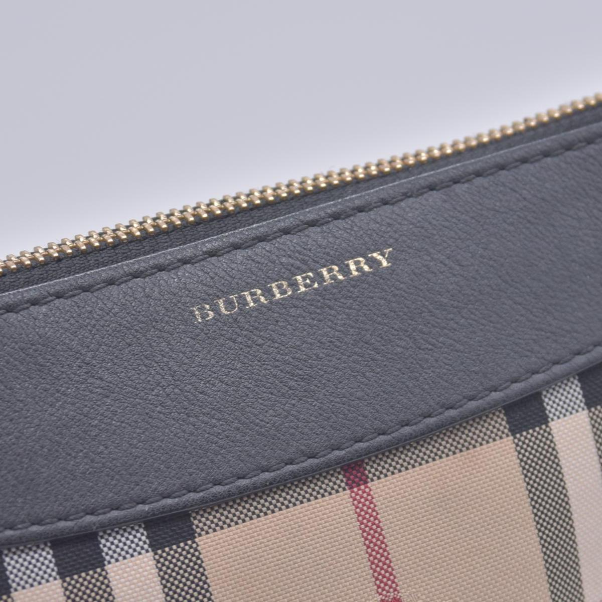 Burberry Horseferry Check Peyton Crossbody Clutch Bag Black CONSIGNMENT