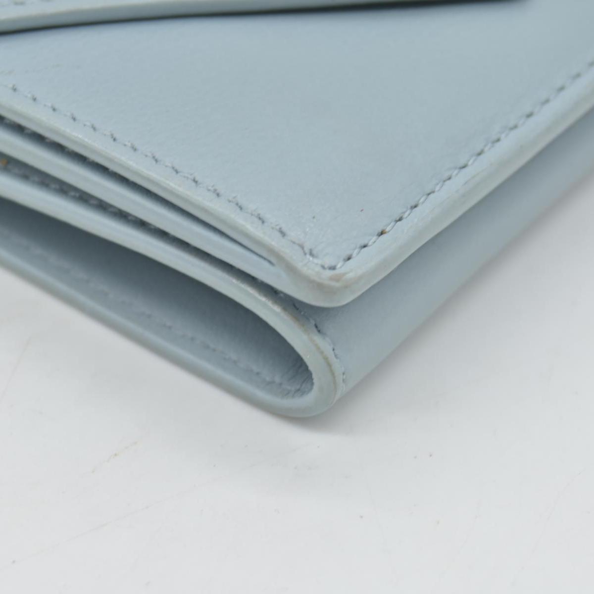Balenciaga Leather Compact Wallet Blue CONSIGNMENT