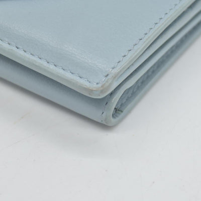 Balenciaga Leather Compact Wallet Blue CONSIGNMENT