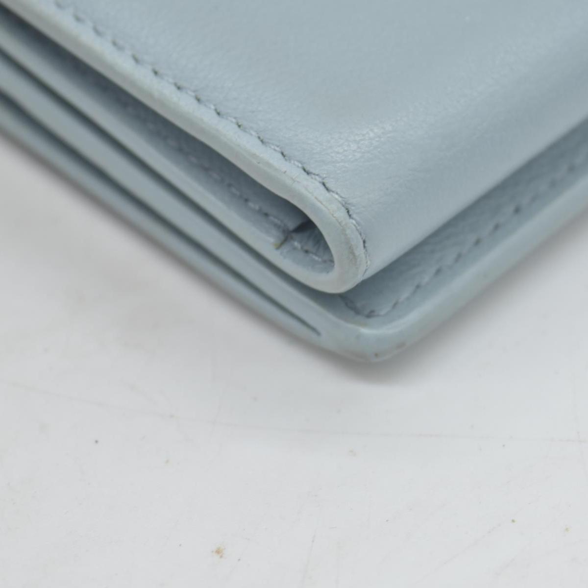 Balenciaga Leather Compact Wallet Blue CONSIGNMENT