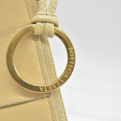 $650 Bottega Veneta Cassette Key Pouch Beige CONSIGNMENT