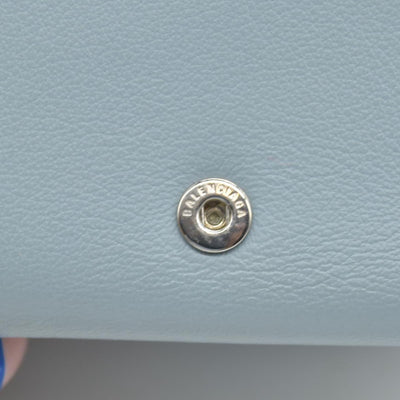Balenciaga Leather Compact Wallet Blue CONSIGNMENT