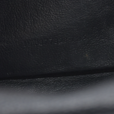 $1600 Saint Laurent Grain De Poudre Matelasse Chevron Monogram Envelope Chain Wallet Black CONSIGNMENT