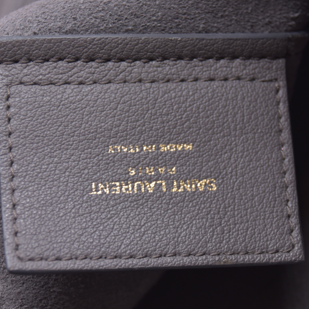 $1650 2018 SAINT LAURENT Calfskin Shopping East West YSL Tote Grey