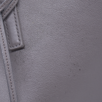 $1650 2018 SAINT LAURENT Calfskin Shopping East West YSL Tote Grey