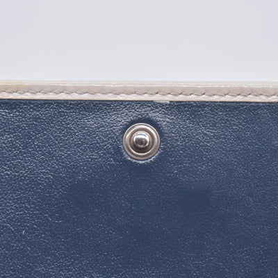 Gucci Vintage Effect Calfskin matelasse Diagonal Torchon GG Marmont Continental Clutch Wallet Blue Agata Mystic White CONSIGNMENT