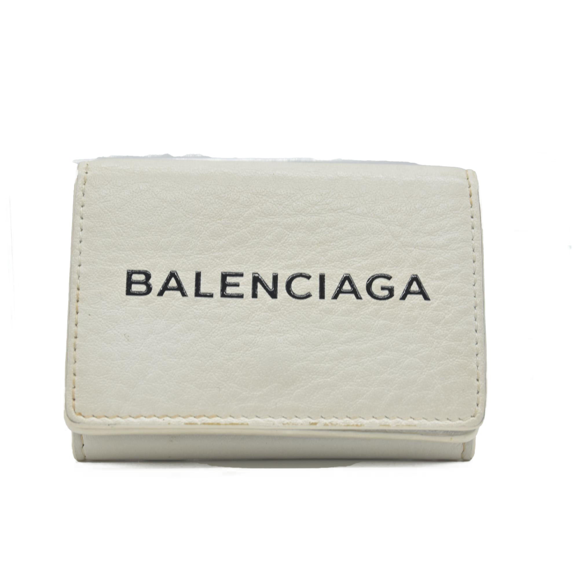 Balenciaga Trifold Compact Wallet Leather Compact Wallet CONSIGNMENT