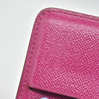 $640 2006 Louis Vuitton Monogram Perforated Compact Zipped Wallet Fuchsia CONSIGNMENT