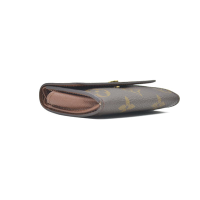 Louis Vuitton Monogram Porte Monnaie Plat Coin Purse Wallet Brown CONSIGNMENT