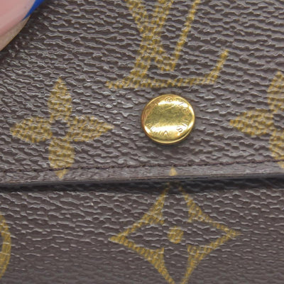 Louis Vuitton Monogram Porte Monnaie Plat Coin Purse Wallet Brown CONSIGNMENT