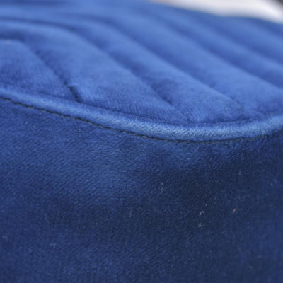$2850 Gucci Velvet Matelasse Small GG Marmont Shoulder Bag Cobalt Blue CONSIGNMENT