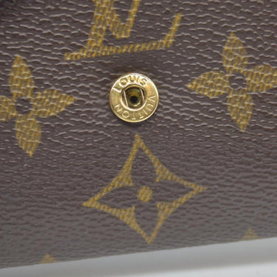 Louis Vuitton Monogram Porte Monnaie Plat Coin Purse Wallet Brown CONSIGNMENT