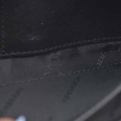 $620 Burberry Grainy Calfskin Patent Black Leather Porter Continental Wallet Black CONSIGNMENT