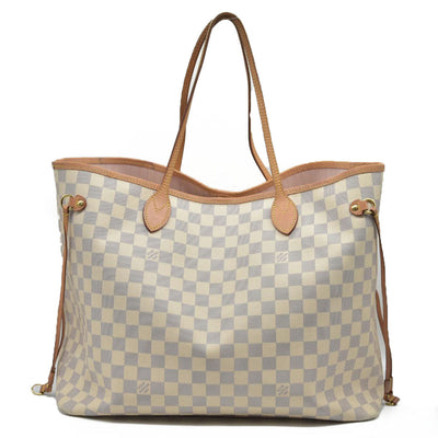 $2200 Louis Vuttion Damier Azur Neverfull GM SD4169 Rose Ballerine