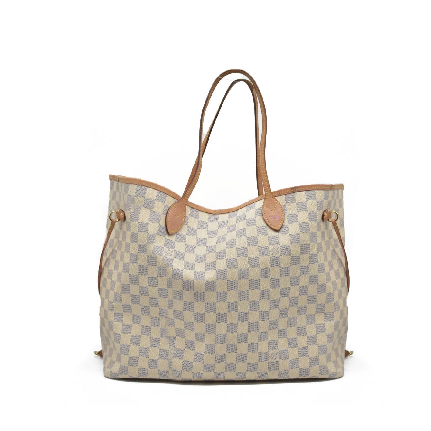 $2200 Louis Vuttion Damier Azur Neverfull GM SD4169 Rose Ballerine