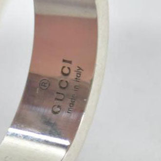 Gucci Sterling Silver Narrow GucciGhost Hamlet Skull Ring 19 CONSIGNMENT