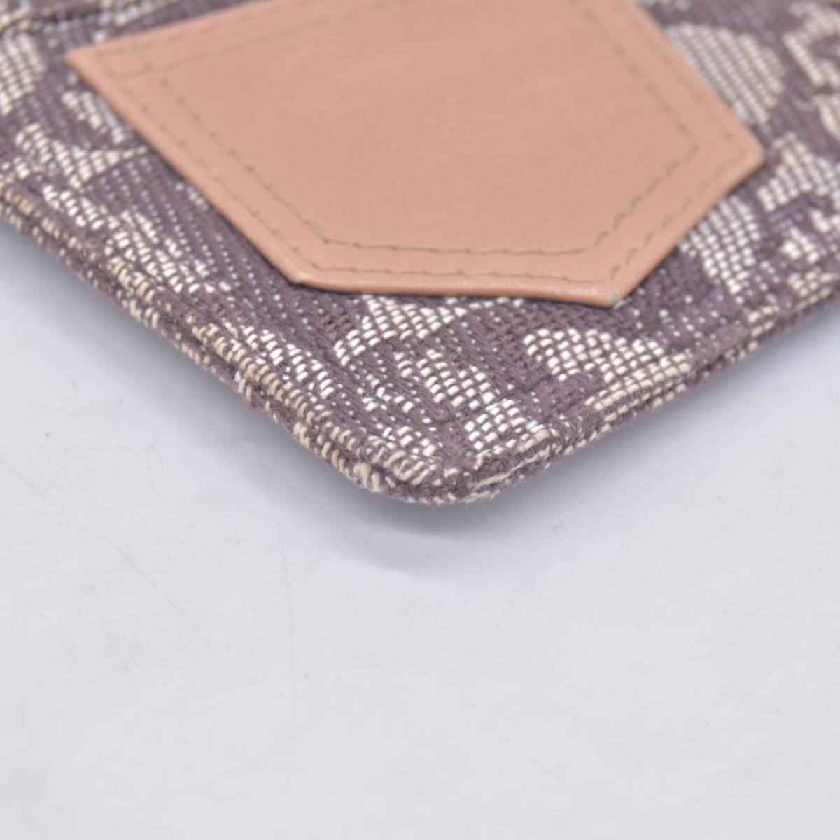 $350 Christian Dior Diorissimo Trotter Canvas Wristlet Brown Beige CONSIGNMENT