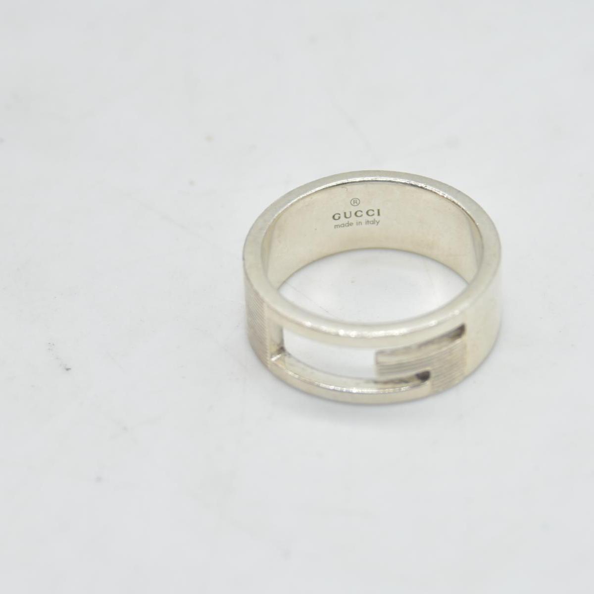 Gucci Sterling Silver G Cutout Ring 18 CONSIGNMENT