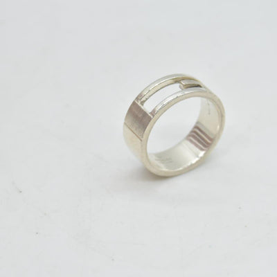 Gucci Sterling Silver G Cutout Ring 18 CONSIGNMENT
