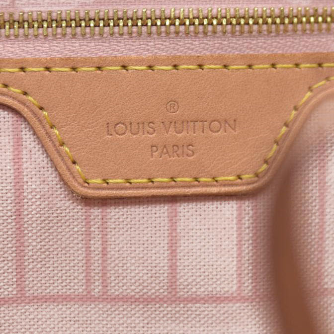 $2200 Louis Vuttion Damier Azur Neverfull GM SD4169 Rose Ballerine